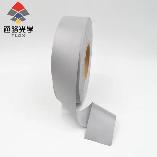 China Sew on Grey 130 Micron High Reflective Polyester Fabric for Attractive Safety Vests
