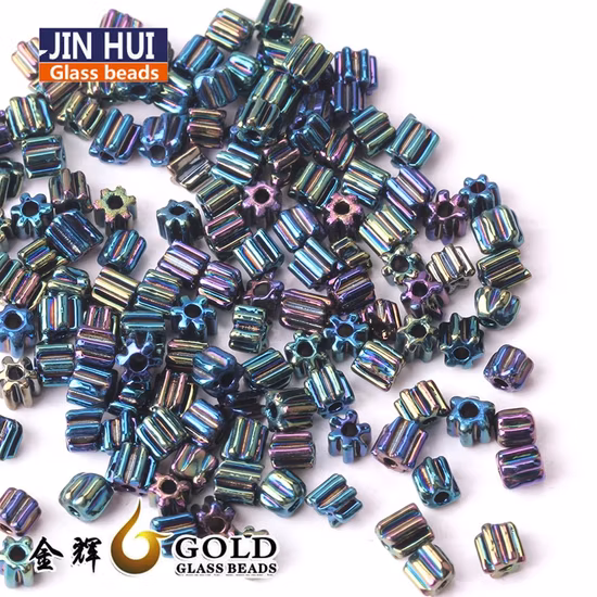 Factory Flower Shape Glass Seed Beads, Scrub Series Beads for Jewelry Making