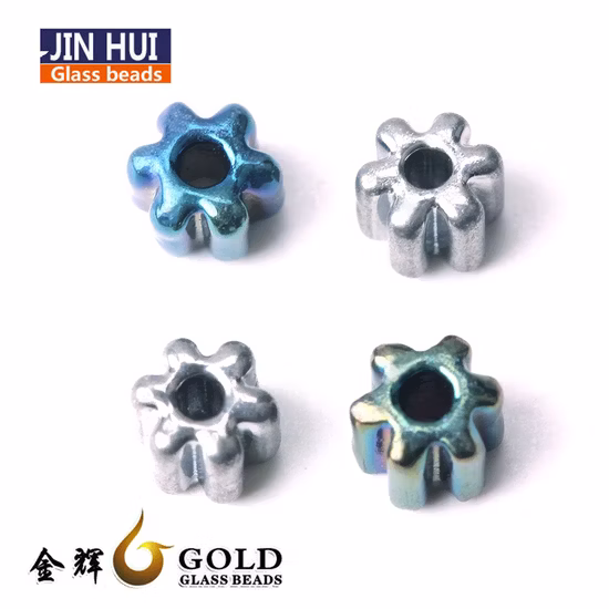 Фабричные стеклянные бусины в форме цветка, бусины серии Scrub для изготовления ювелирных изделий
